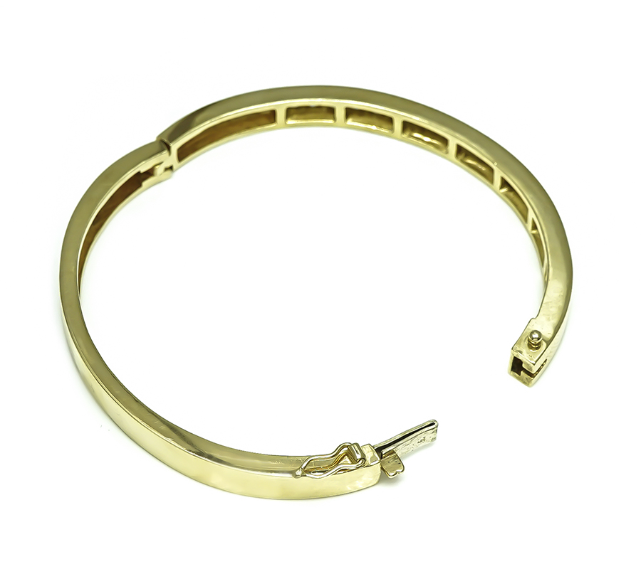 Estate 1.80ct Diamond Gold Bangle