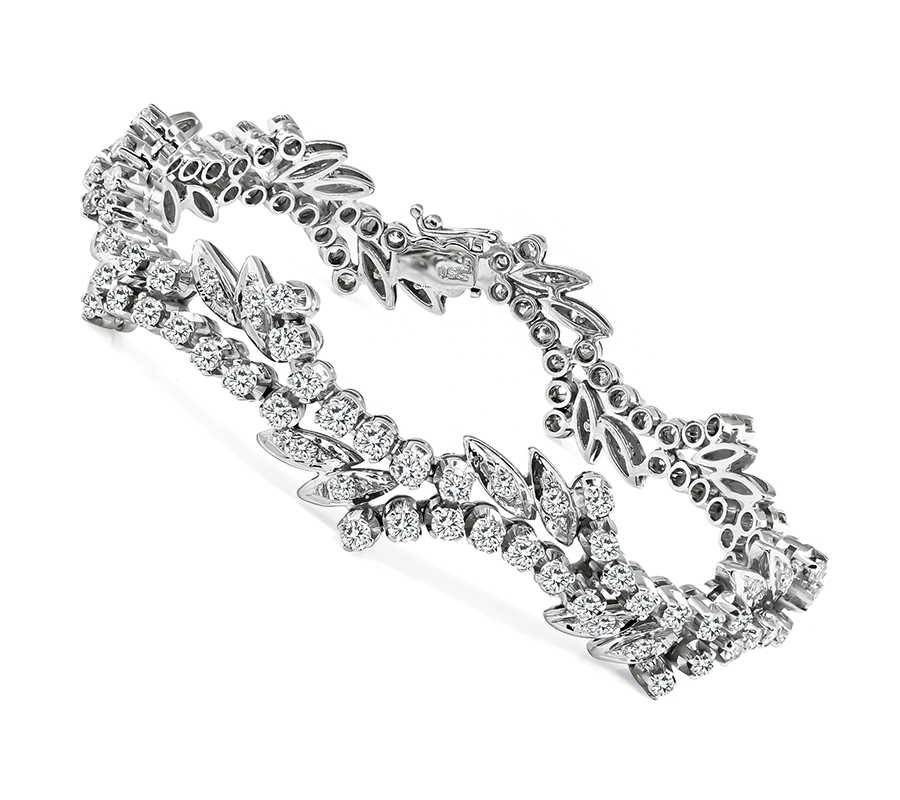 Estate 5.00ct Diamond Gold Bracelet