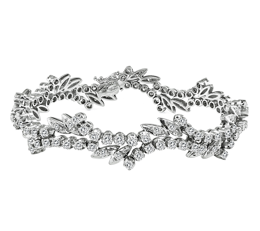 Estate 5.00ct Diamond Gold Bracelet