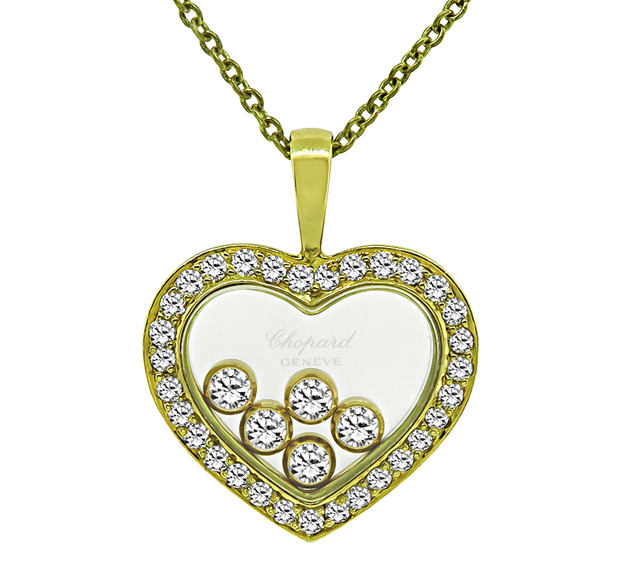 Estate Chopard 0.50ct Diamond Heart Pendant