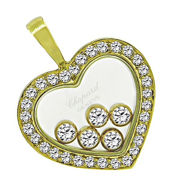 Estate Chopard 0.50ct Diamond Heart Pendant