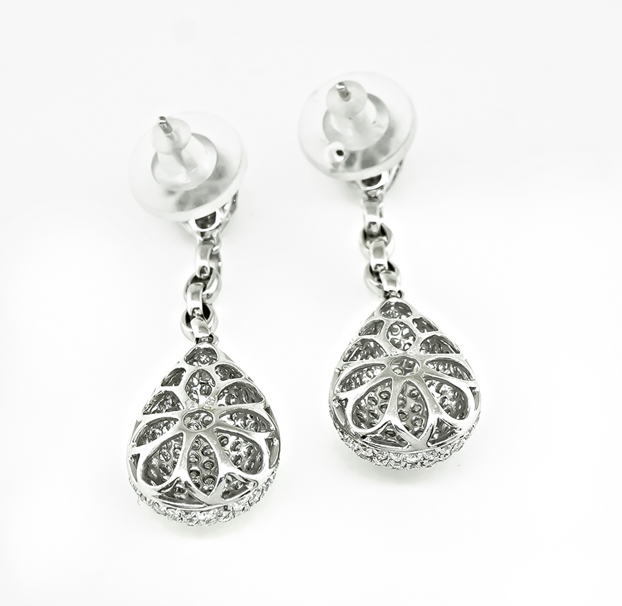 Estate 3.50ct Diamond Drop Earrings