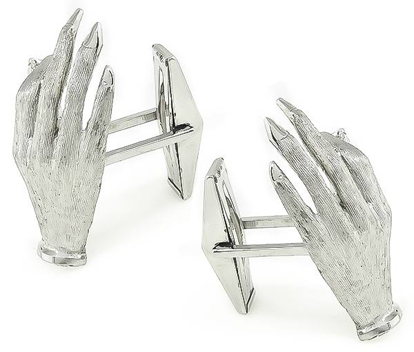 Estate 0.60ct Diamond Hand Cufflinks