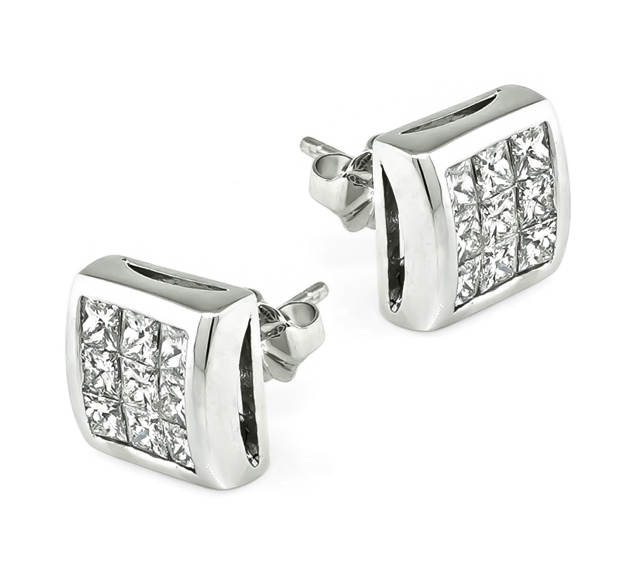 Estate 1.00ct Diamond Stud Earrings