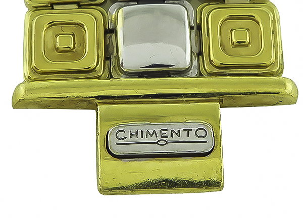 Estate Chimento Diamond Two Tone Gold Bracelet 
