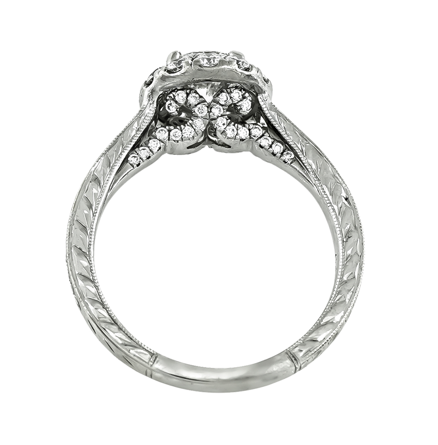 Estate GIA Certified 1.05ct Diamond Engagement Ring