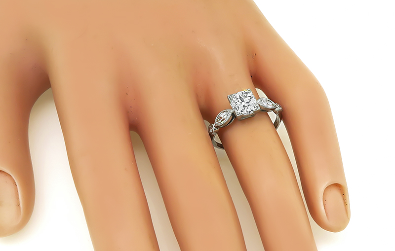 Estate GIA Certified 1.21ct Diamond Engagement Ring