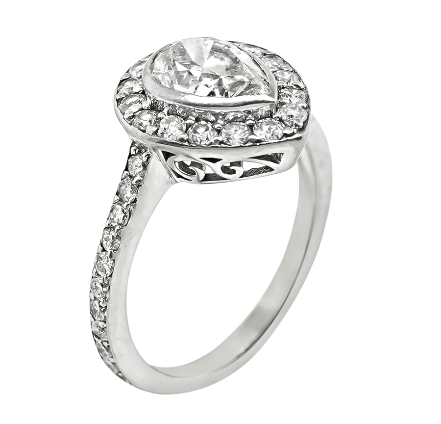 Estate GIA Certified 1.29ct Diamond Engagement Ring