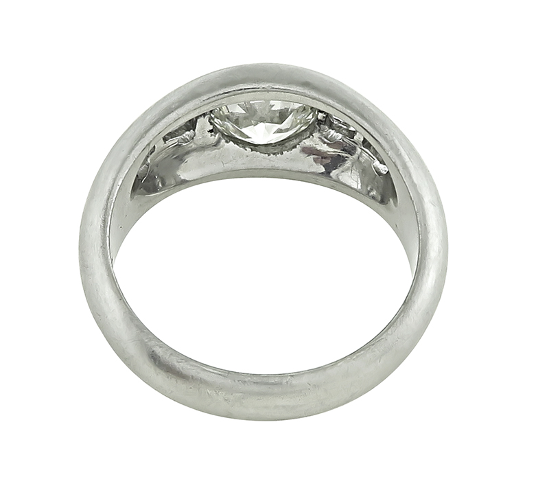 Estate GIA Certified 1.47ct Diamond Men's Ring