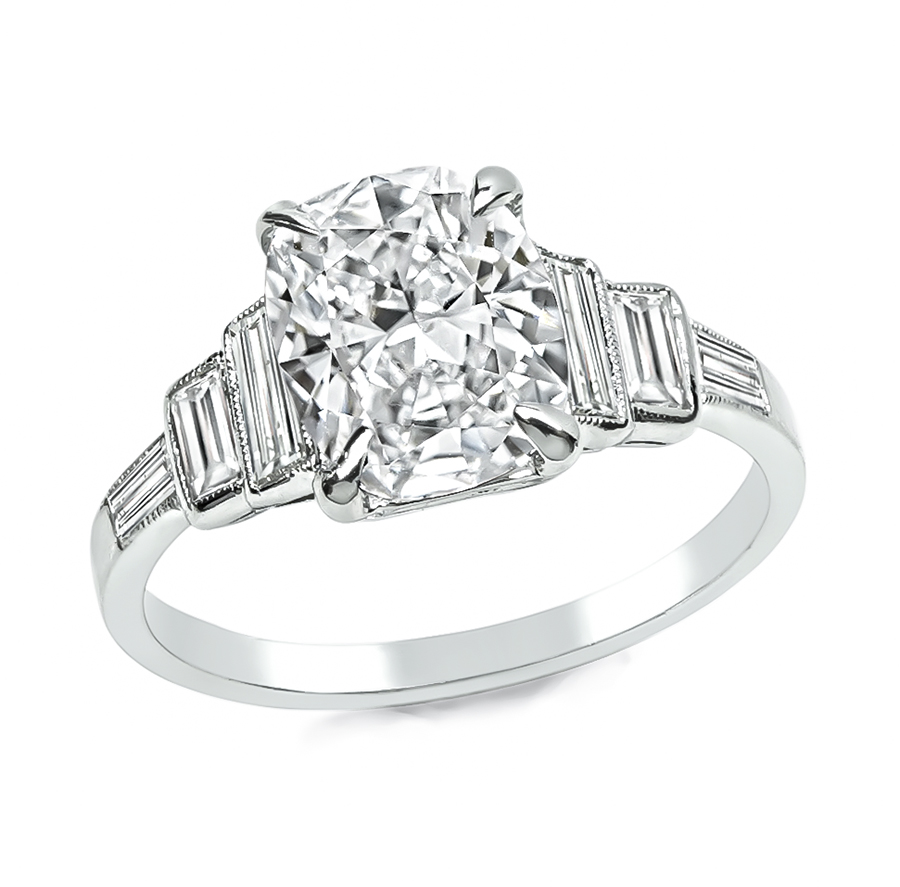 Estate GIA 1.60ct D Internally Flawless Diamond Engagement Ring