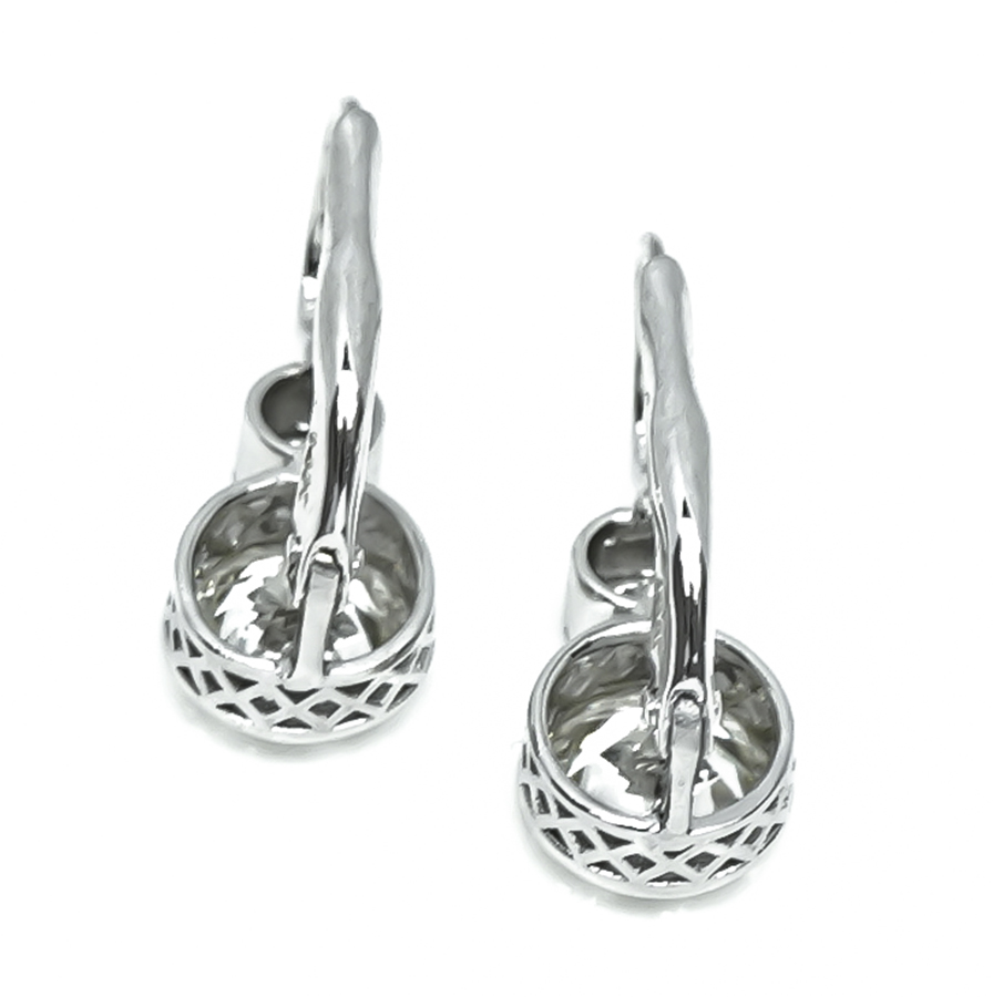 Estate GIA Certified 1.03ct and 1.04ct Diamond Earrings