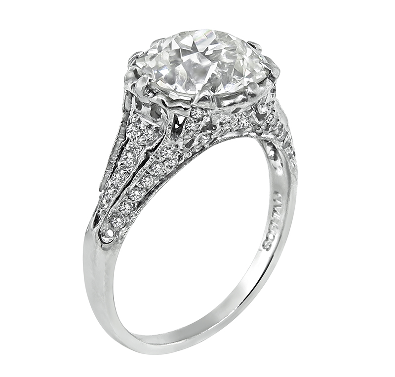 Estate Sophia D. GIA Certified 3.08ct Engagement Ring