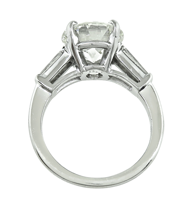 Estate GIA Certified 3.57ct Diamond Engagement Ring