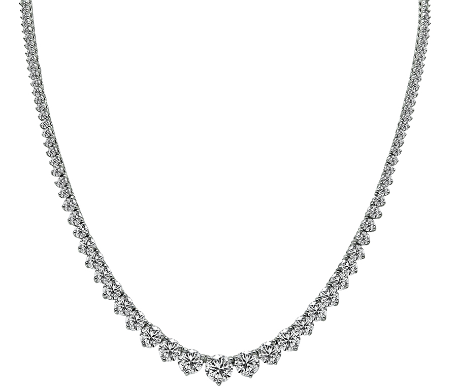 11.35ct Diamond Tennis Necklace