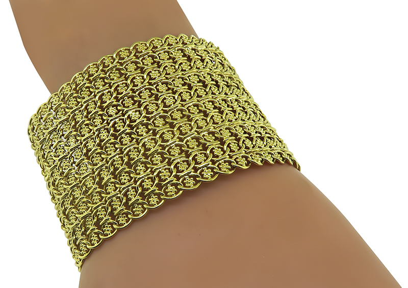 Estate 1950s Style Gold Bracelet