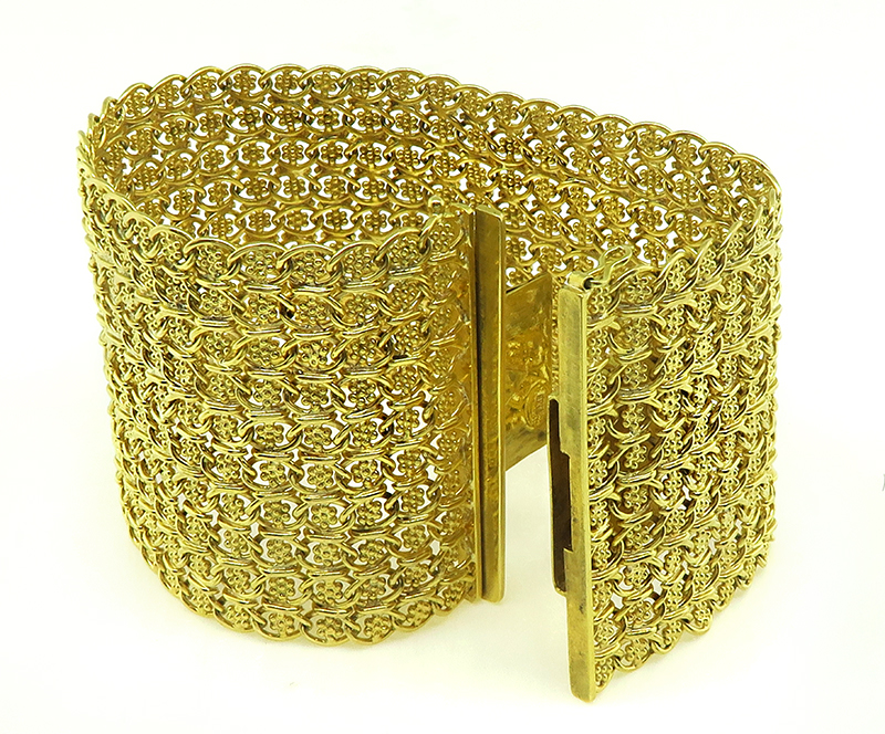 Estate 1950s Style Gold Bracelet