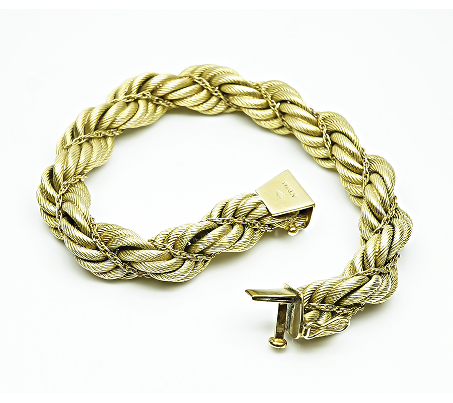 Estate Gold Rope Bracelet