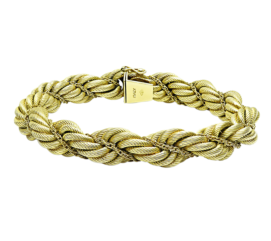 Estate Gold Rope Bracelet