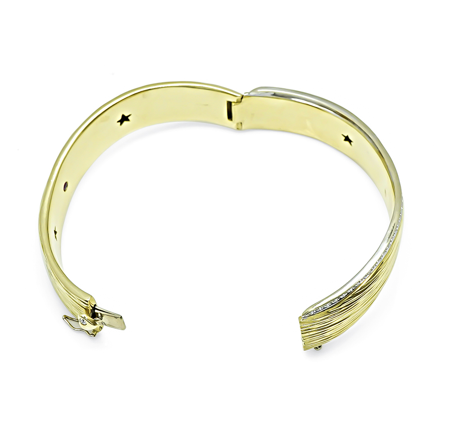 Estate Roberto Coin Diamond Gold Bangle