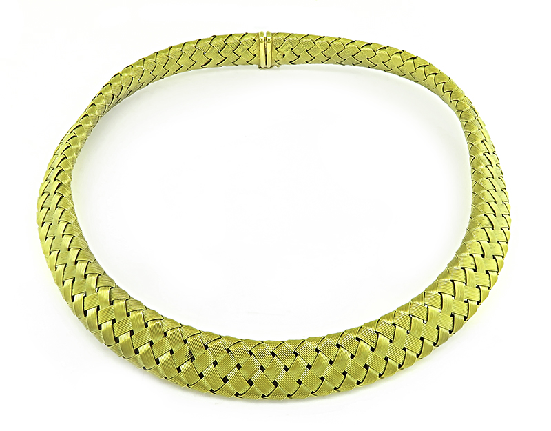Estate Roberto Coin Gold Weave Necklace