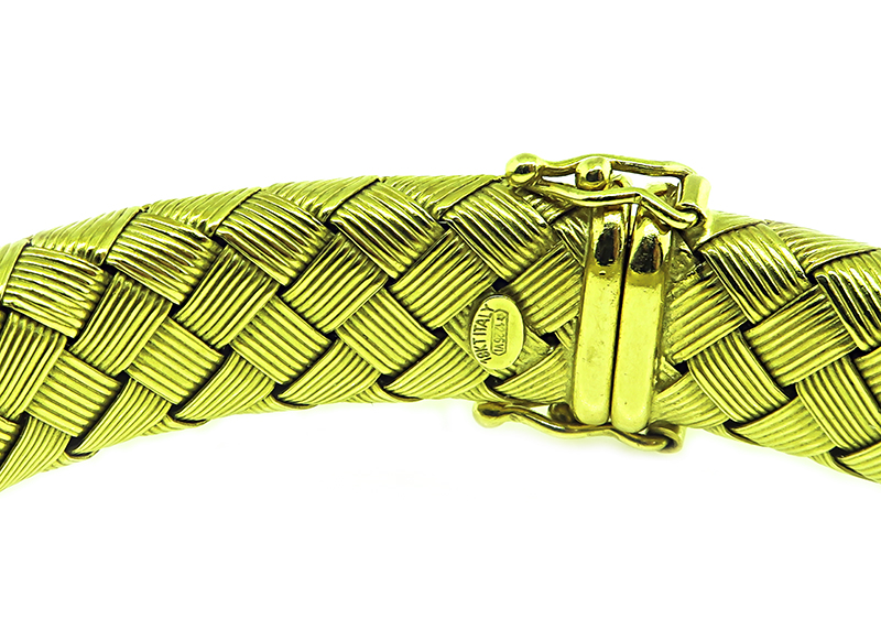 Estate Roberto Coin Gold Weave Bracelet