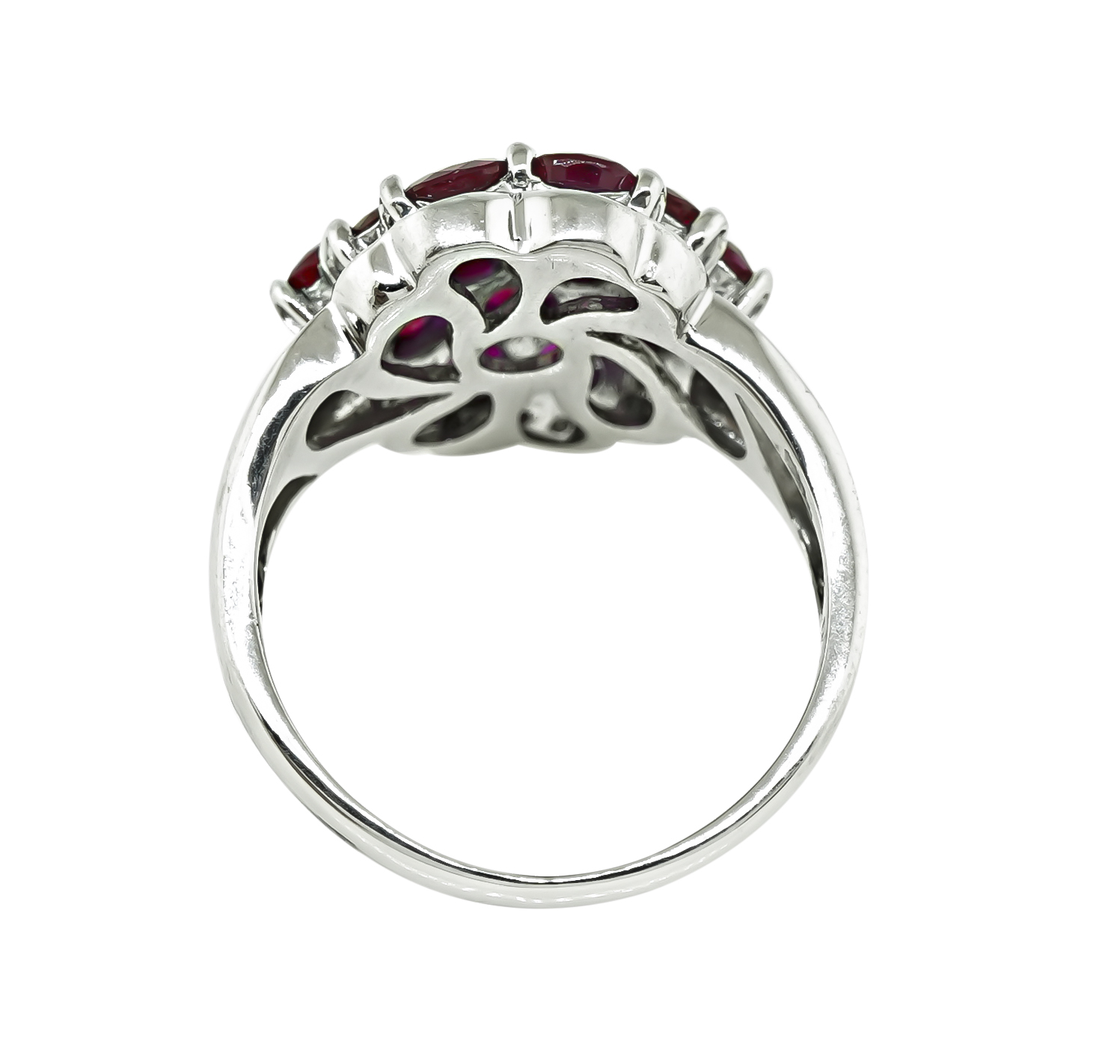 Estate 3.30ct Ruby 0.12ct Diamond Ring