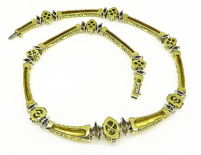 Estate Seidengang Diamond Gold Necklace