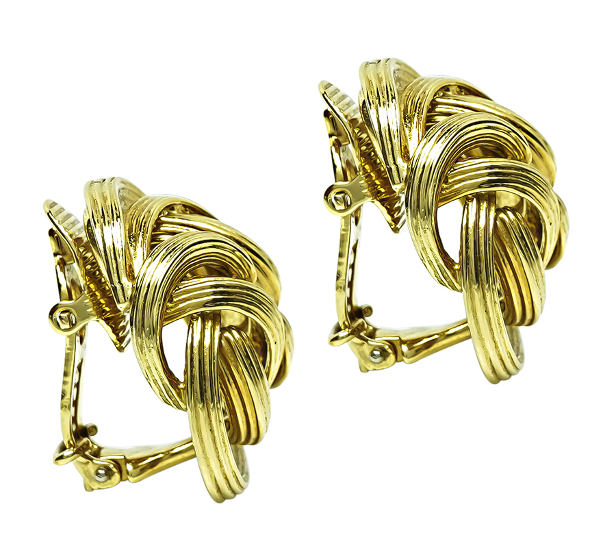Estate Tiffany & Co Gold Earrings
