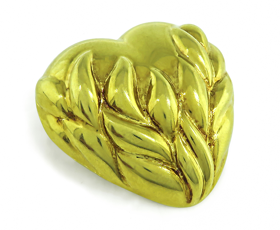 18k Yellow Gold Heart Pin by Tiffany & Co