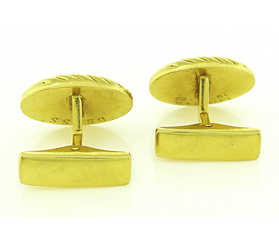 Estate Tiffany & Co Gold Cufflinks