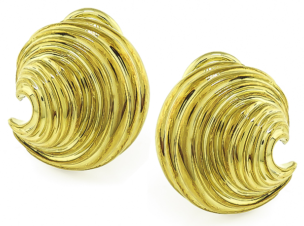 Estate Tiffany & Co Gold Earrings