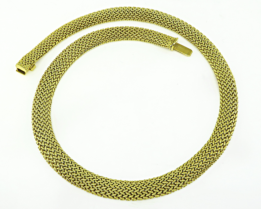 Estate Tiffany & Co Gold Weave Necklace
