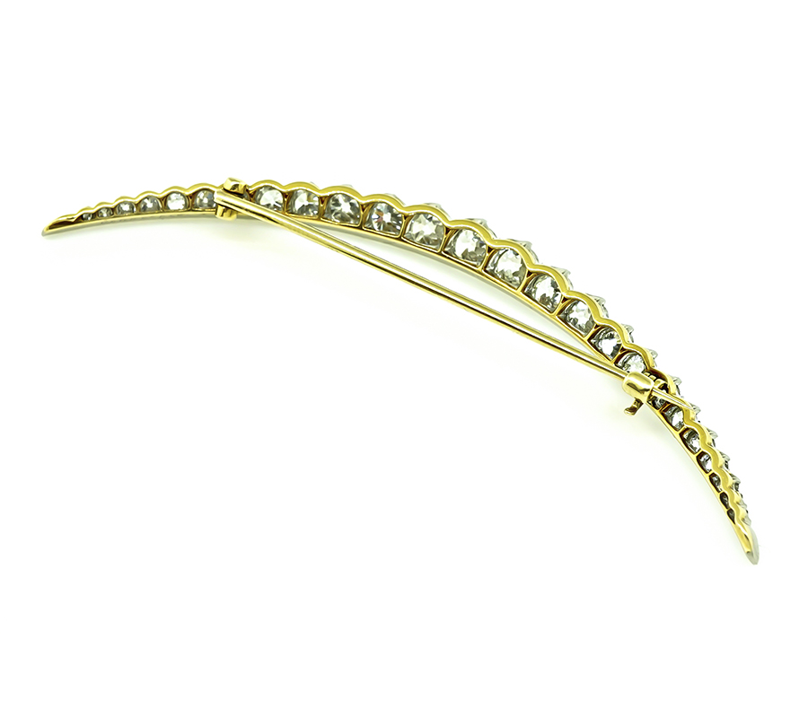 Victorian Bailey Banks and Biddle Diamond Crescent Pin