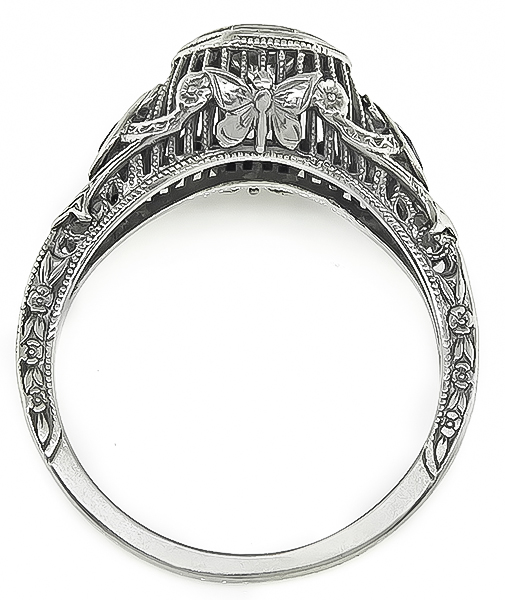 Vintage 0.20ct Diamond Sapphire Engagement Ring