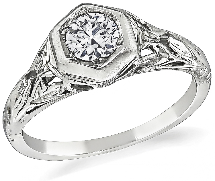 Vintage 0.36ct Diamond Engagement Ring