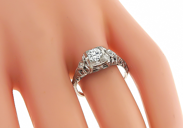 Edwardian 0.48ct Diamond Engagement Ring
