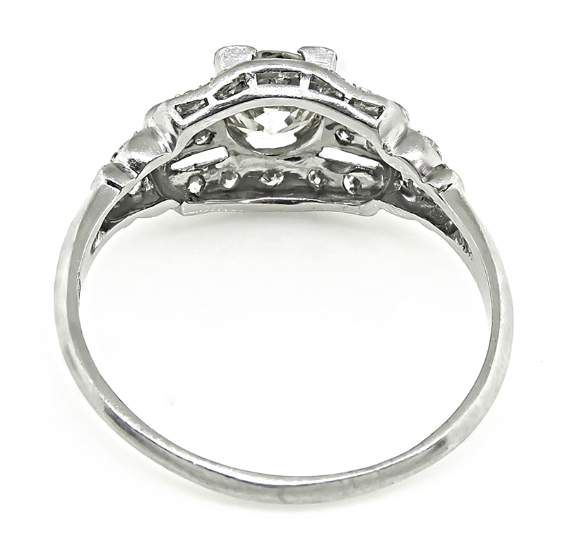 0.80ct Diamond Art Deco Engagement Ring