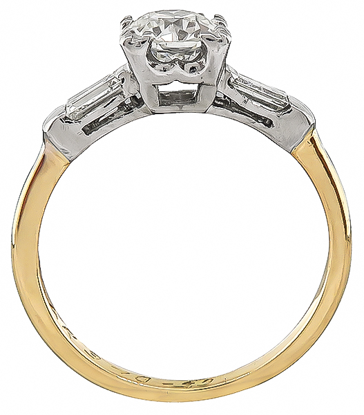 1940s 0.90ct Diamond Engagement Ring