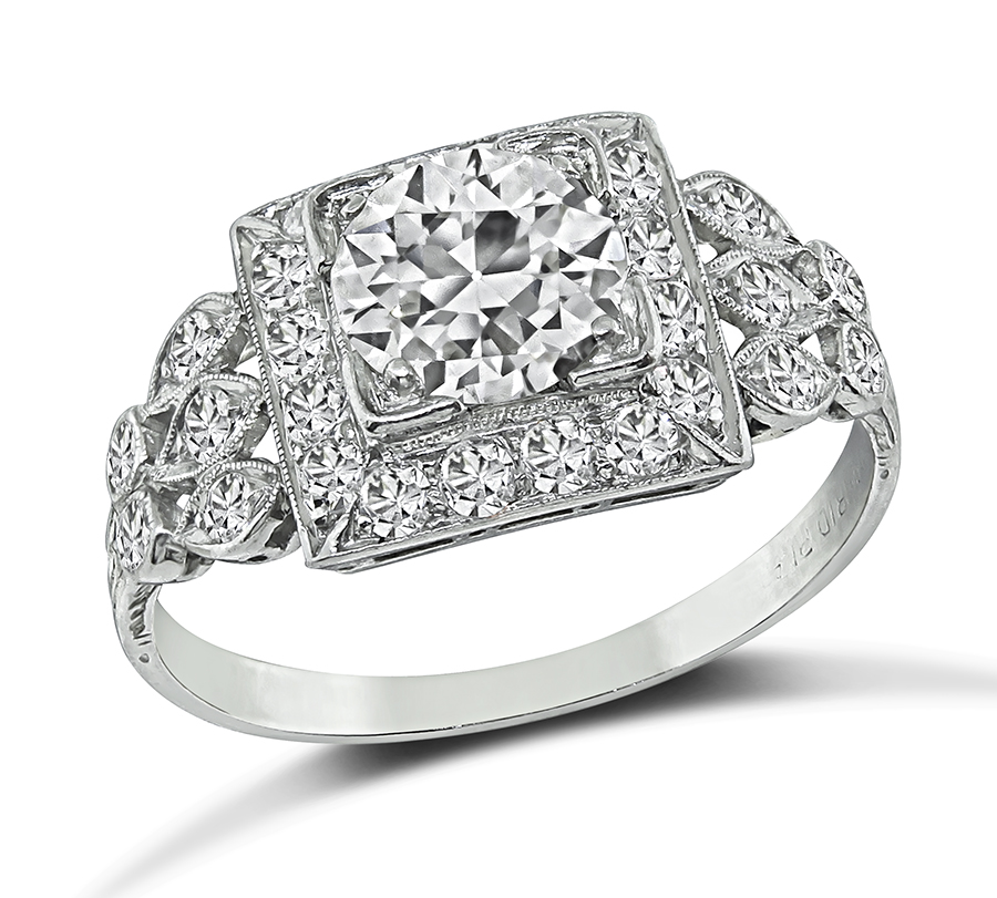 Art Deco 1.00ct Diamond Engagement Ring