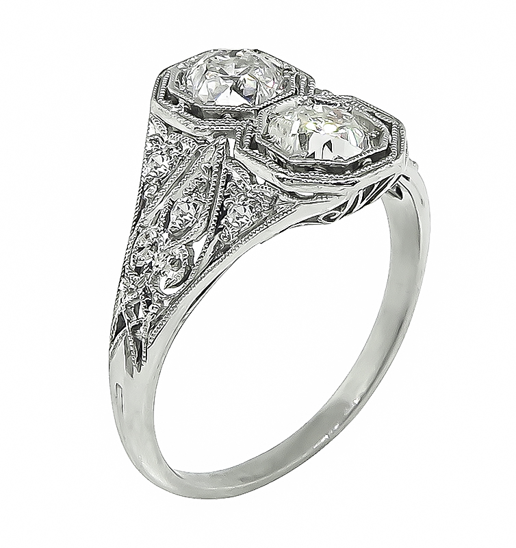 Vintage 1.11ct Diamond Ring