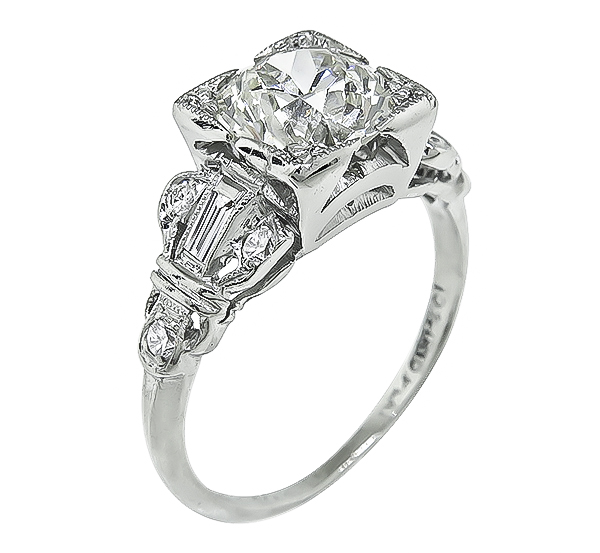 Vintage 1.53ct Diamond Engagement Ring