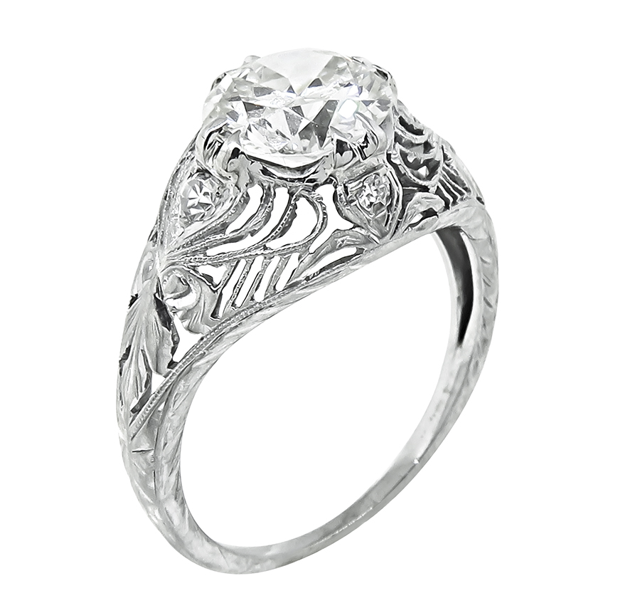 Edwardian 1.72ct Diamond Engagement Ring