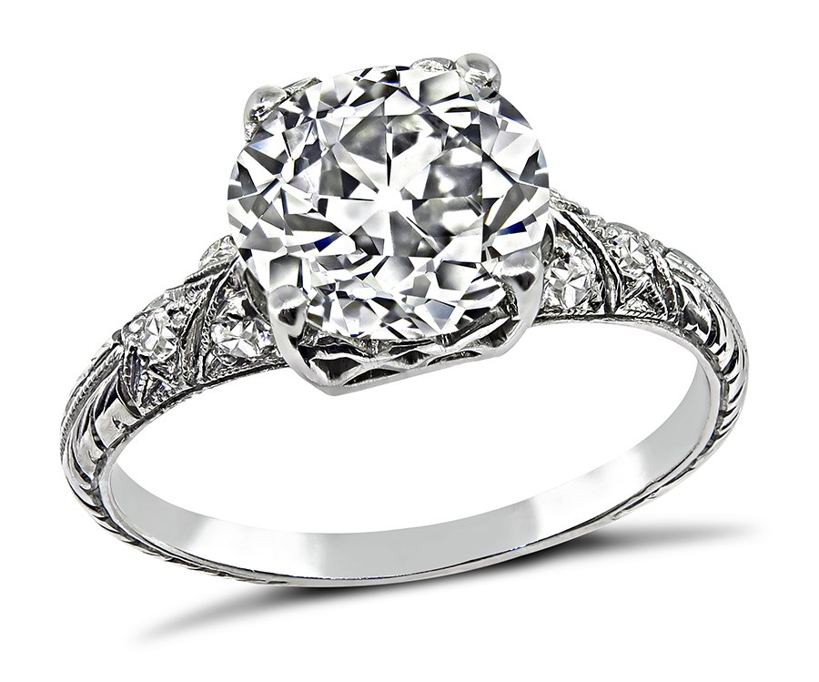 Art Deco 2.11ct Diamond Engagement Ring