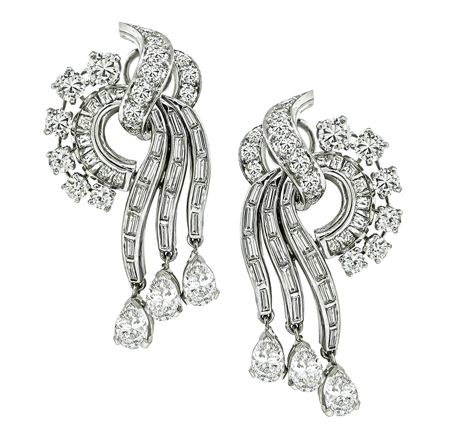 Vintage 5.00ct Diamond Earrings