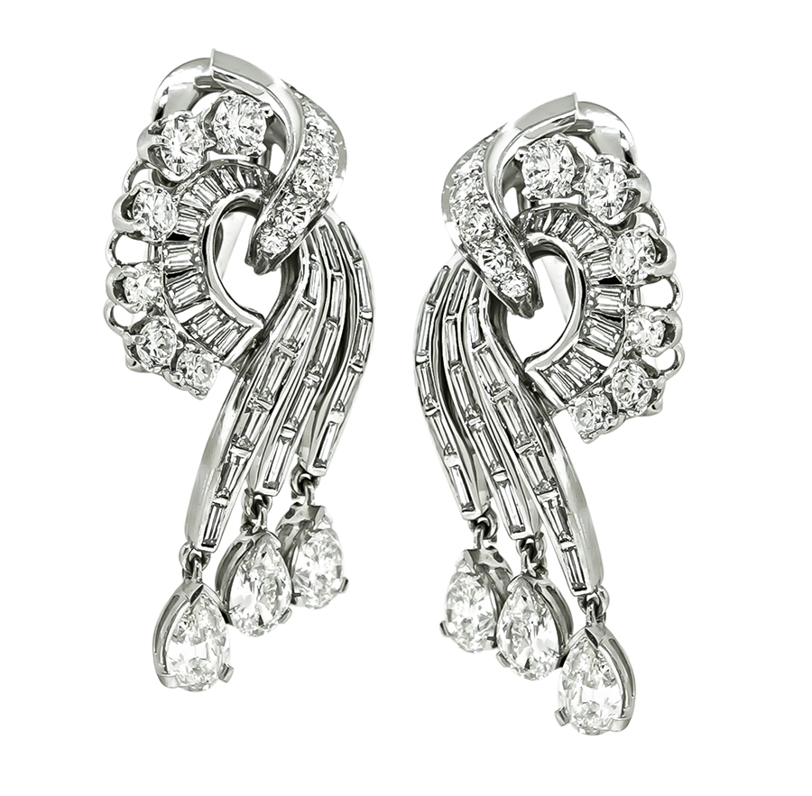 Vintage 5.00ct Diamond Earrings