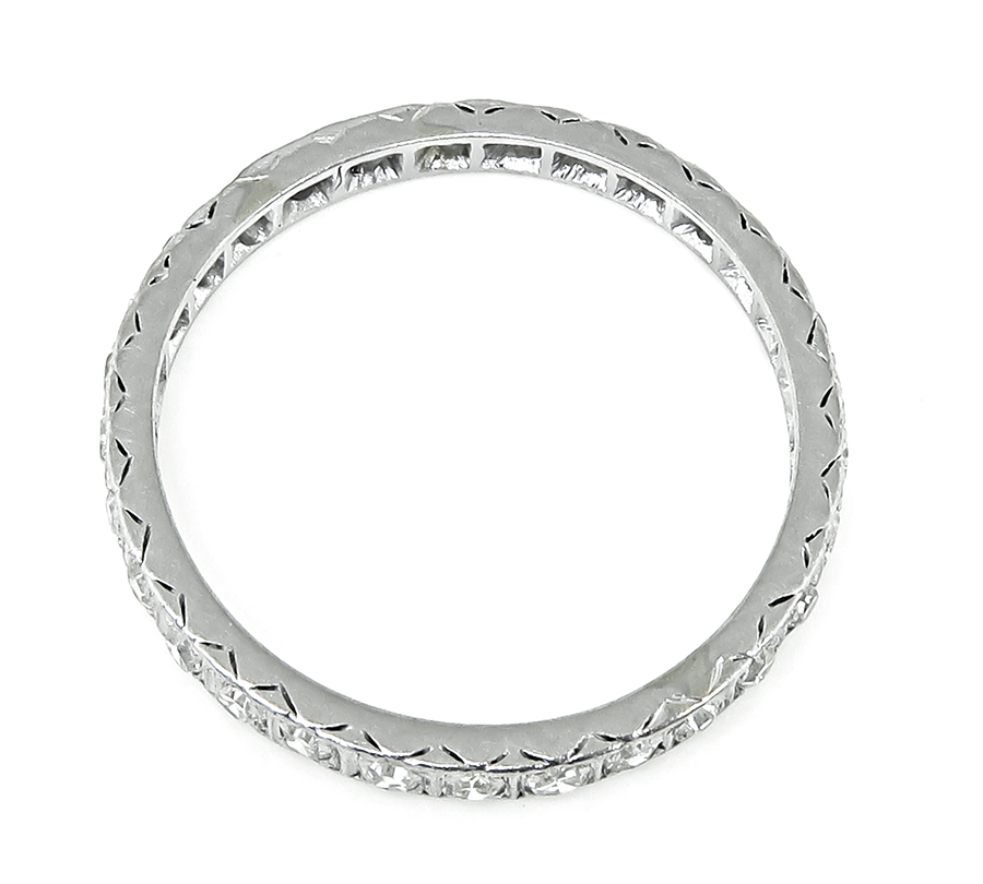 Art Deco 0.90ct Diamond Eternity Wedding Band