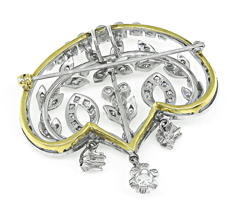 1950s 3.00ct Diamond Pin / Pendant