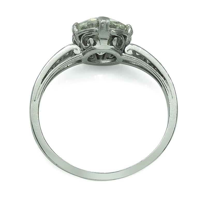 Vintage EGL Certified 2.54ct Diamond Engagement Ring
