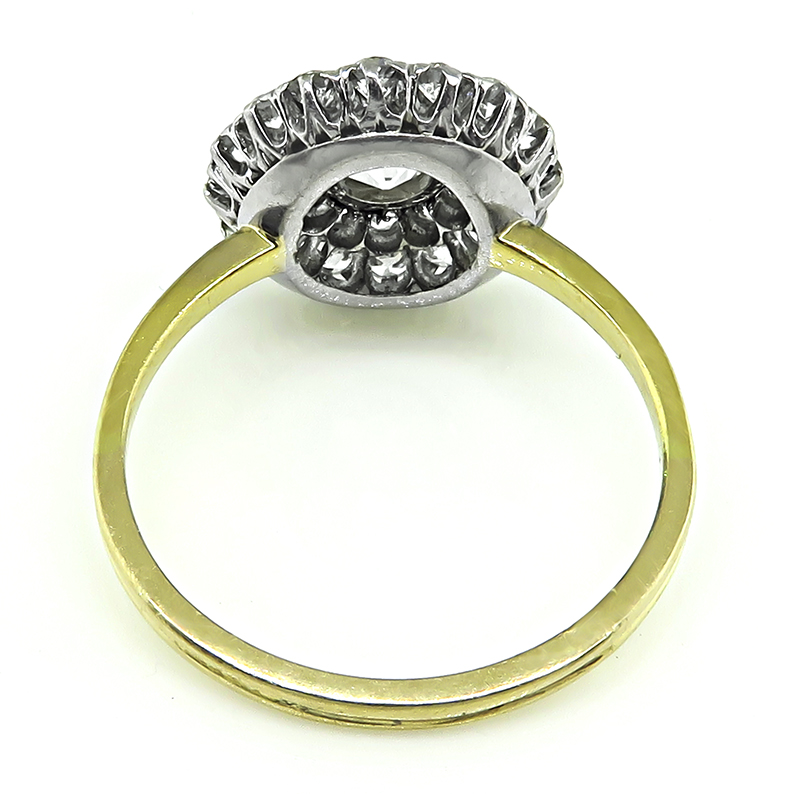 Victorian GIA Certified 0.66ct Diamond Engagement Ring