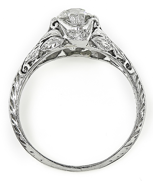 Vintage GIA certified 1.00ct Diamond Engagement Ring